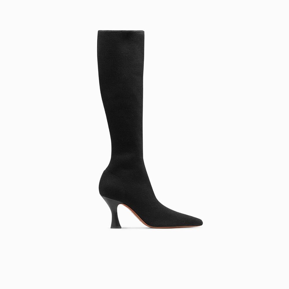 Neous Ran Under-The-Knee Stretch Knit Boots – Black – Size 40 EU